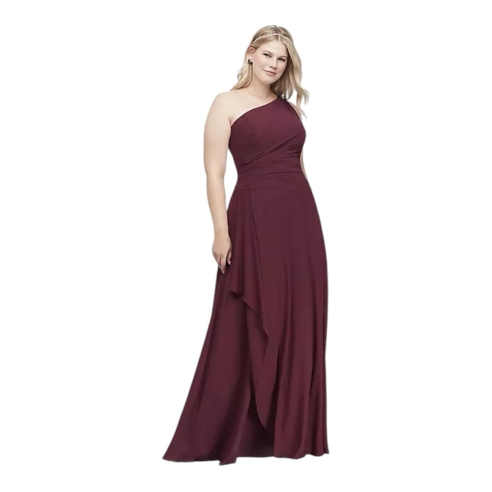 Db Studio One-Shoulder Georgette Cascade Dress - image 1